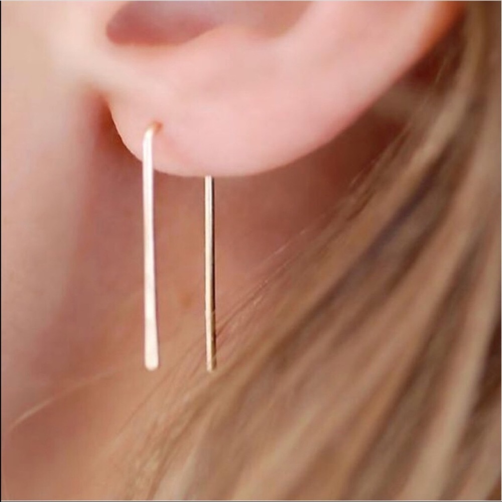 Minimalist bar earrings made in USA